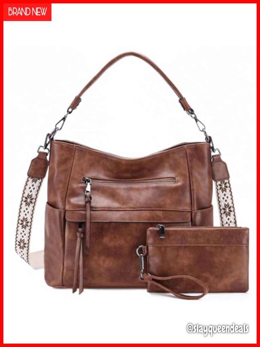 Large Hobo Purse with RFID Wallet Set, Roomy Women Purse